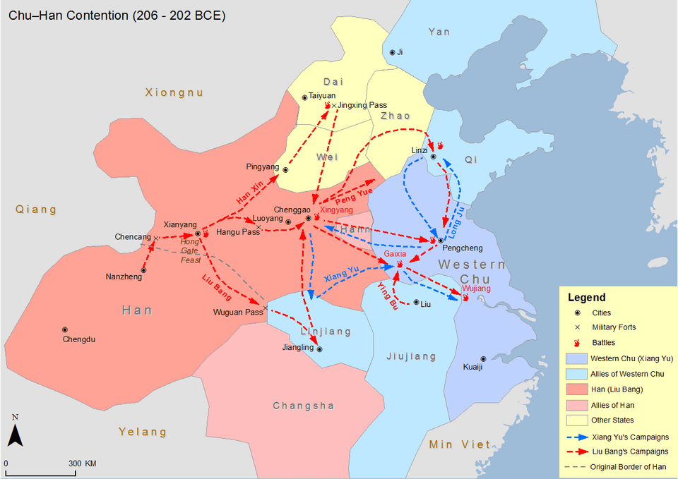 Map of the Chu-Han Contention