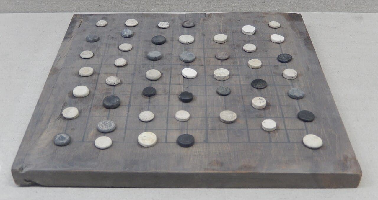 Excavated xiangqi pieces from Liao Shangjing